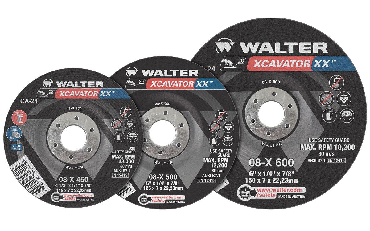 Walter 08X600 Xcavator Xx Grinding Wheel  6" X 1/4" X 7/8" 