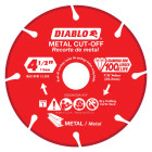 Diablo DDD045DIA101F 13280 rpm Diamond Abrasive Heavy-Duty Plus Grade Segmented Rim Metal Cut-Off Blade, 4-1/2 in