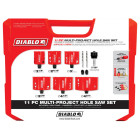 Diablo-DHS11SLD 11-Piece Bi-Metal Variable Cutting Edge Multi-Project Hole Saw Set, 2-1/8 to 4-3/4 in