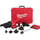 Milwaukee 2572B-21 M12™ Airsnake™ 12 V 2 A Cordless Drain Cleaning Air Gun Kit, 1 to 4 in, 0 to 500 rpm