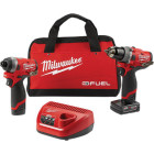 Milwaukee-2598-22 M12 Fuel™ Lithium-Ion 2-Tool Cordless Combo Kit, Includes (1) M12 FUEL™ 1/2 in Hammer Drill (2504-20)