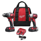 Milwaukee 2691-22 M18™ Lithium-Ion 2-Tool Cordless Combo Kit, Includes (1) M18™ Compact 1/2 in Drill Driver (2606-20)
