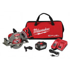 Milwaukee 2830-21HD M18 Fuel™ 18 VDC 12 Ah Lithium-Ion Rear/Pistol Grip Handle Cordless Circular Saw Kit, 7-1/4 x 5/8 in