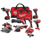 Milwaukee 2997-27 M18 Fuel™ Lithium-Ion 7-Tool Cordless Combo Kit, Includes (1) M18 Fuel™ 1/2 in Hammer Drill/Driver (Tool Only) (2804-20)