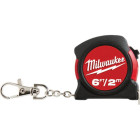 Milwaukee 48-22-5506 SAE and Metric Tape Measure with Keychain  6 ft x 13 mm