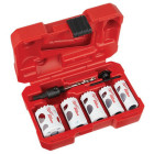 Milwaukee 49-22-4081 Hole Dozer™ 7-Piece Bi-Metal Toothed Edge Compact Mechanic's Hole Saw Kit, 1/8 to 1-1/8 in