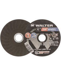 WALTER 11T042 ZIP WHEEL™ CUT-OFF WHEEL 4-1/2"  X 3/64” X 7/8" T1 PK 25 at Merrimac Industrial Sales