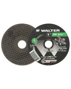 WALTER 11U052 ZIP ALU™ CUT-OFF WHEEL  5" X 3/64  PK 25 at Merrimac Industrial Sales