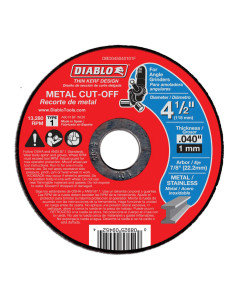Diablo-DBD045040101F Aluminum Oxide Type 1 Heavy-Duty Cut-Off Disc with Thin Kerf