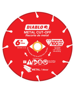 Diablo 10150 rpm Diamond Abrasive Heavy-Duty Plus Grade Segmented Rim Metal Cut-Off Blade