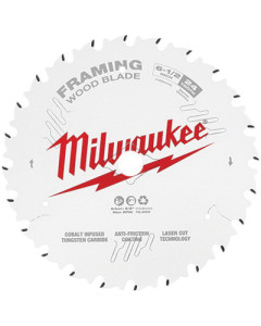 Milwaukee-48-40-0620 10000 rpm Cobalt Infused Tungsten Carbide Thin Kerf Circular Saw Framing Blade