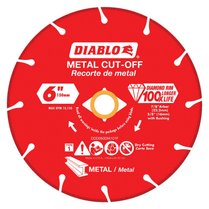 Diablo  4 in x 5/8 in Aluminum Oxide  Metal Cut-Off Wheel  0.04 in 1 pk 