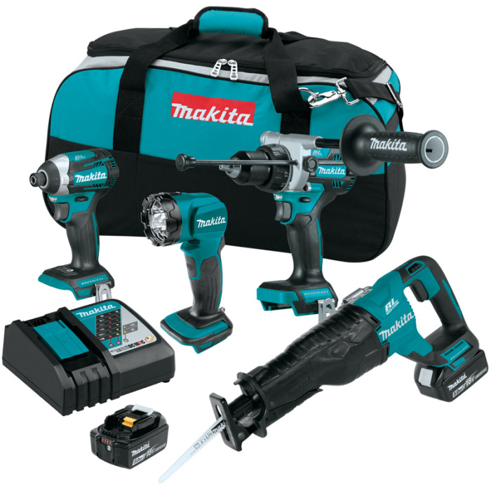 Clean the floor Fitness Productive Makita XT453T 18V LXT® Lithium‑Ion Brushless Cordless 4‑Pc. Combo Kit  (5.0Ah) - Electrical Suppliers Near Me - Contract Manufacturing - PLC  Programming