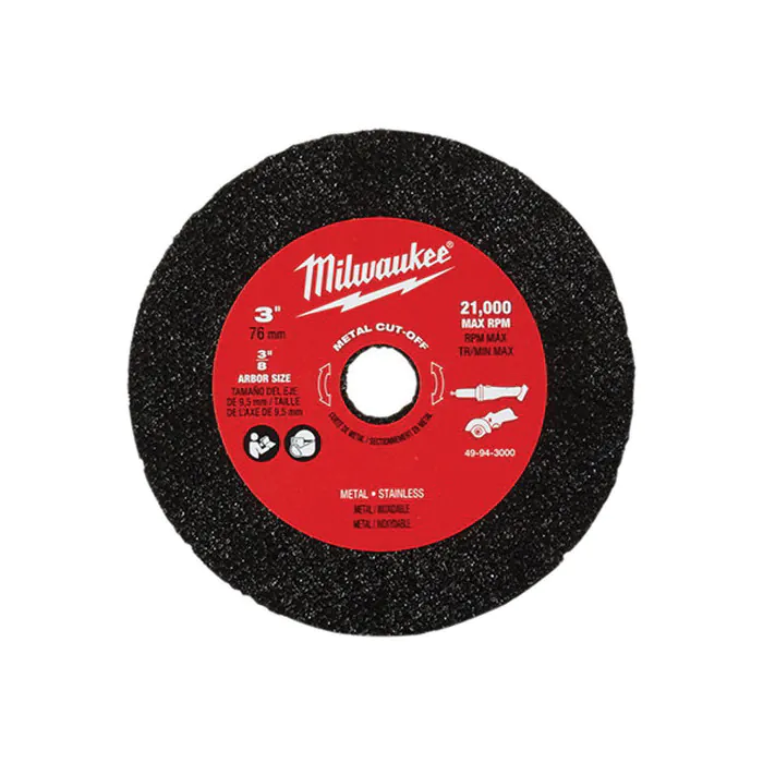 Milwaukee-49-94-3000 Aluminum Oxide Type 1 Cut-Off Wheel, 3 x 0.04