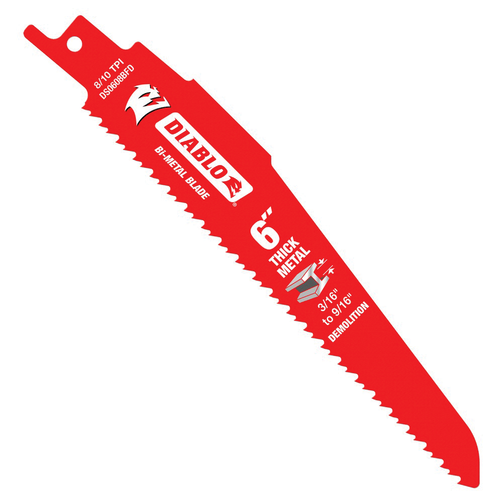 Diablo-DS0608BFD5 8/10  Bi-Metal/Steel Straight and Curved Back Reciprocating Blade