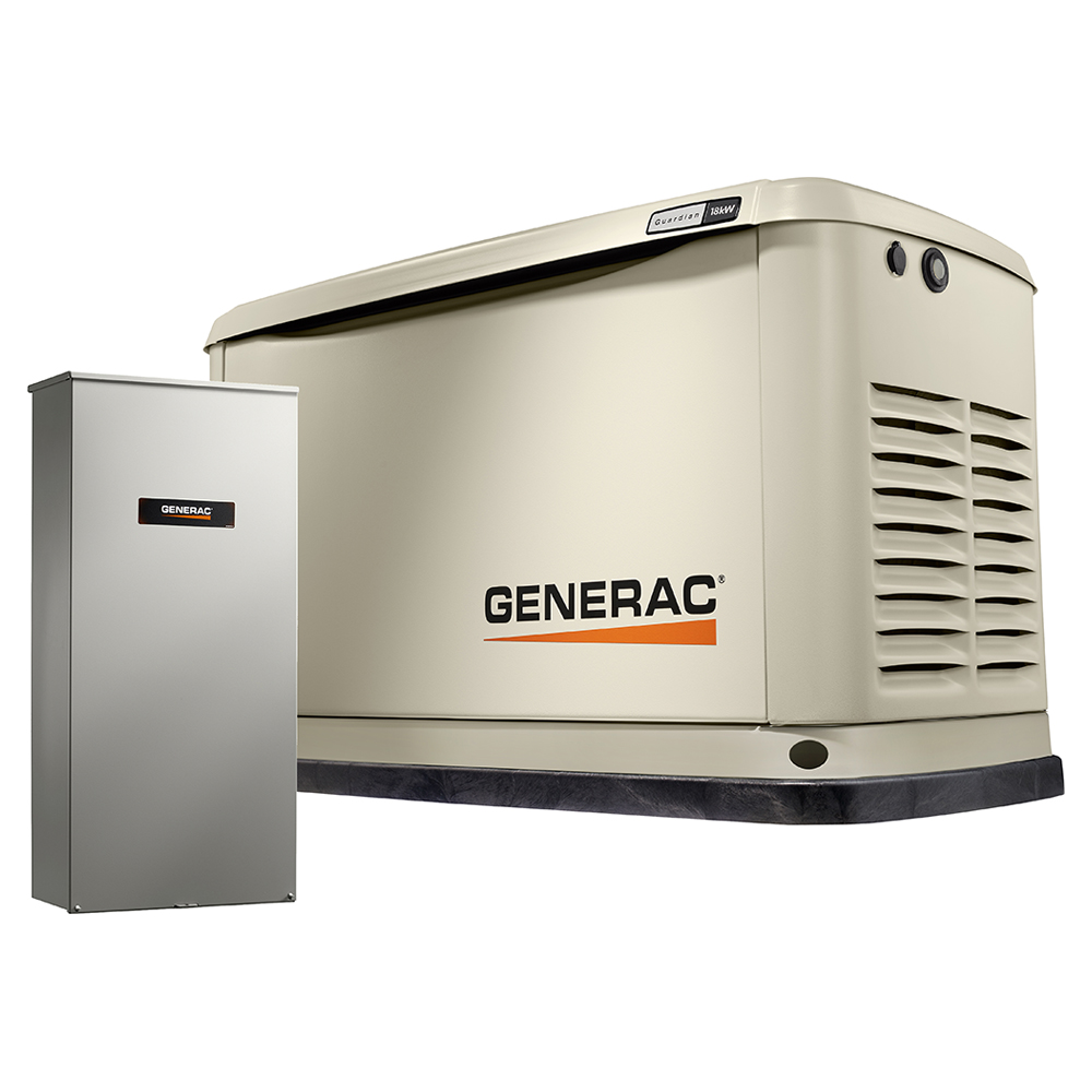 Generac 7228 Guardian Series 18kW Home Generator with Transfer Switch