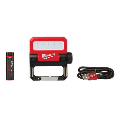 Milwaukee Rover™ 4 V Lithium-Ion Battery LED USB Rechargeable Cordless Pivoting Flood Light