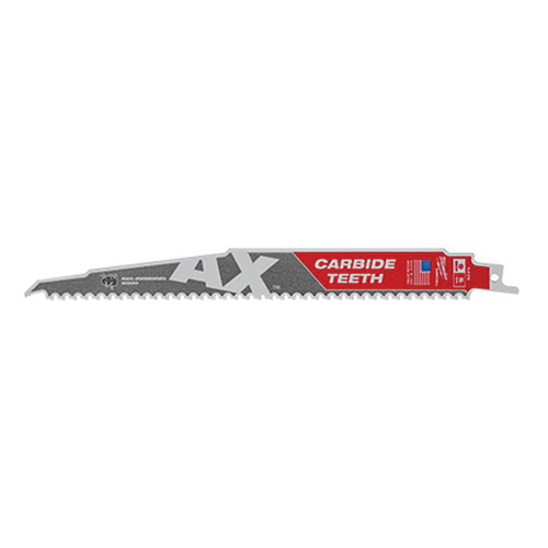 Milwaukee 48-00-5226 Sawzall® The AX™ 5  Carbide Tapered Back Reciprocating Saw Blade  9 in  1/Pack