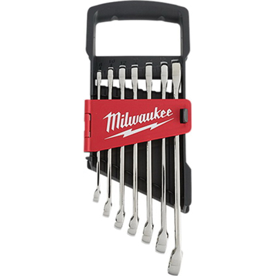 Milwaukee 48-22-9507 Vanadium Steel Metric 7-Piece Combination Wrench Set  8 to 17 mm