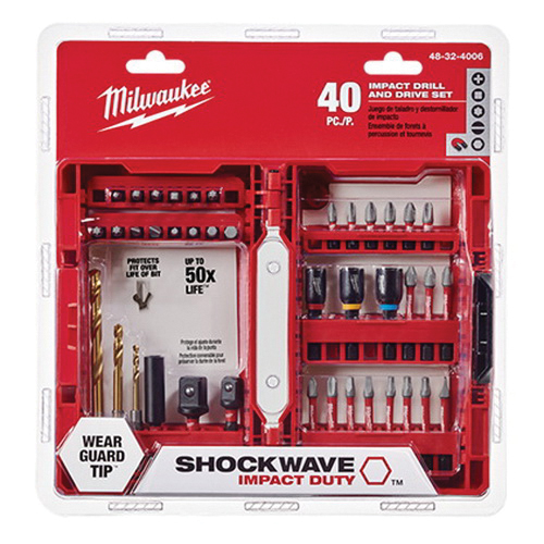 Milwaukee 48-32-4006 Shockwave™ Steel 1/4 in Hex Impact Duty Drill and Drive Set  40-Piece